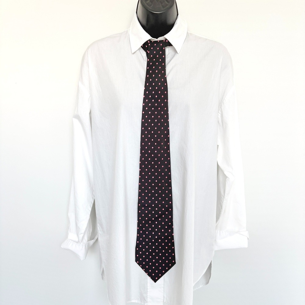 Polo Ralph Lauren Necktie Polka Dot Silk OS Black Pink